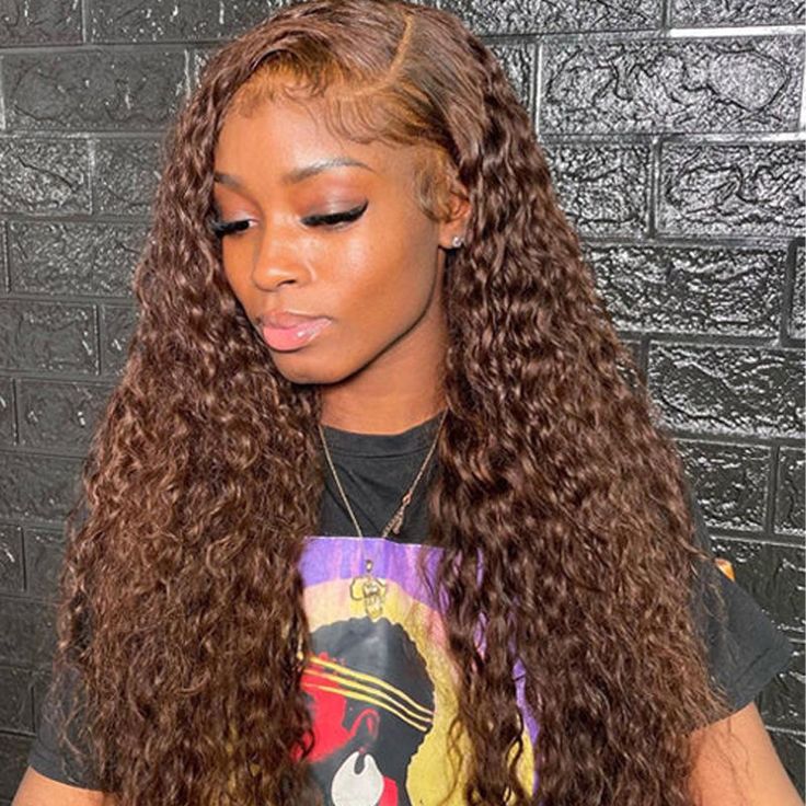 brown exotic loose curls 13*4  wig