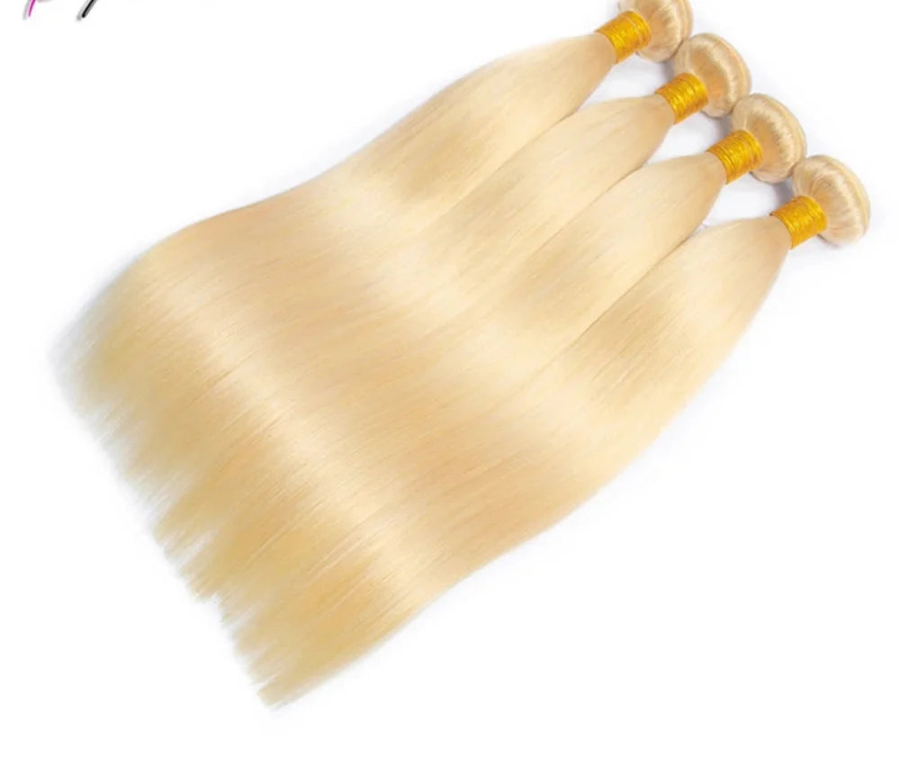 613 honey blonde straight bundles