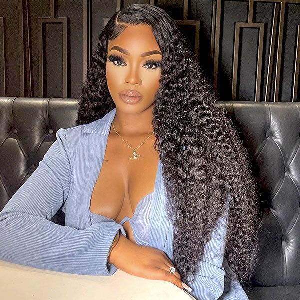 HD deep wave raw 13*4  curly virgin hair