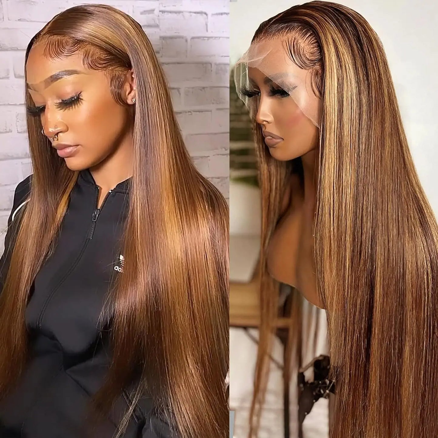 427 straight  brazillian wig