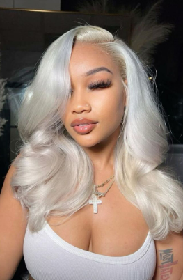 grey transparent lace glueless