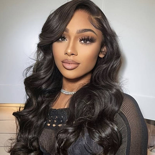 HOT SALE HD 4*4 glueless bleached,preplucked virgin body wave