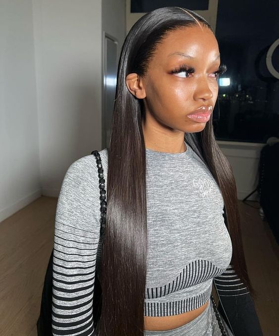 HD closure straight mink virgin wig